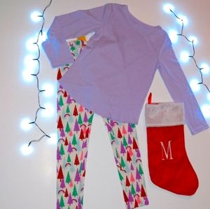 NWT Girls Pretty Polar Purple Christmas legging 💖